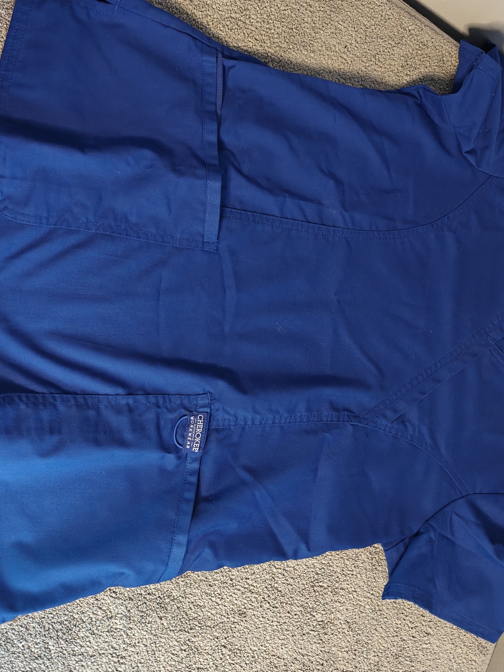 Cherokee Workwear Royal Blue Medical Scrub Top